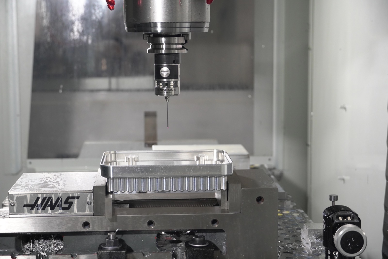 HAAS CNC machine setup for precision cutting
